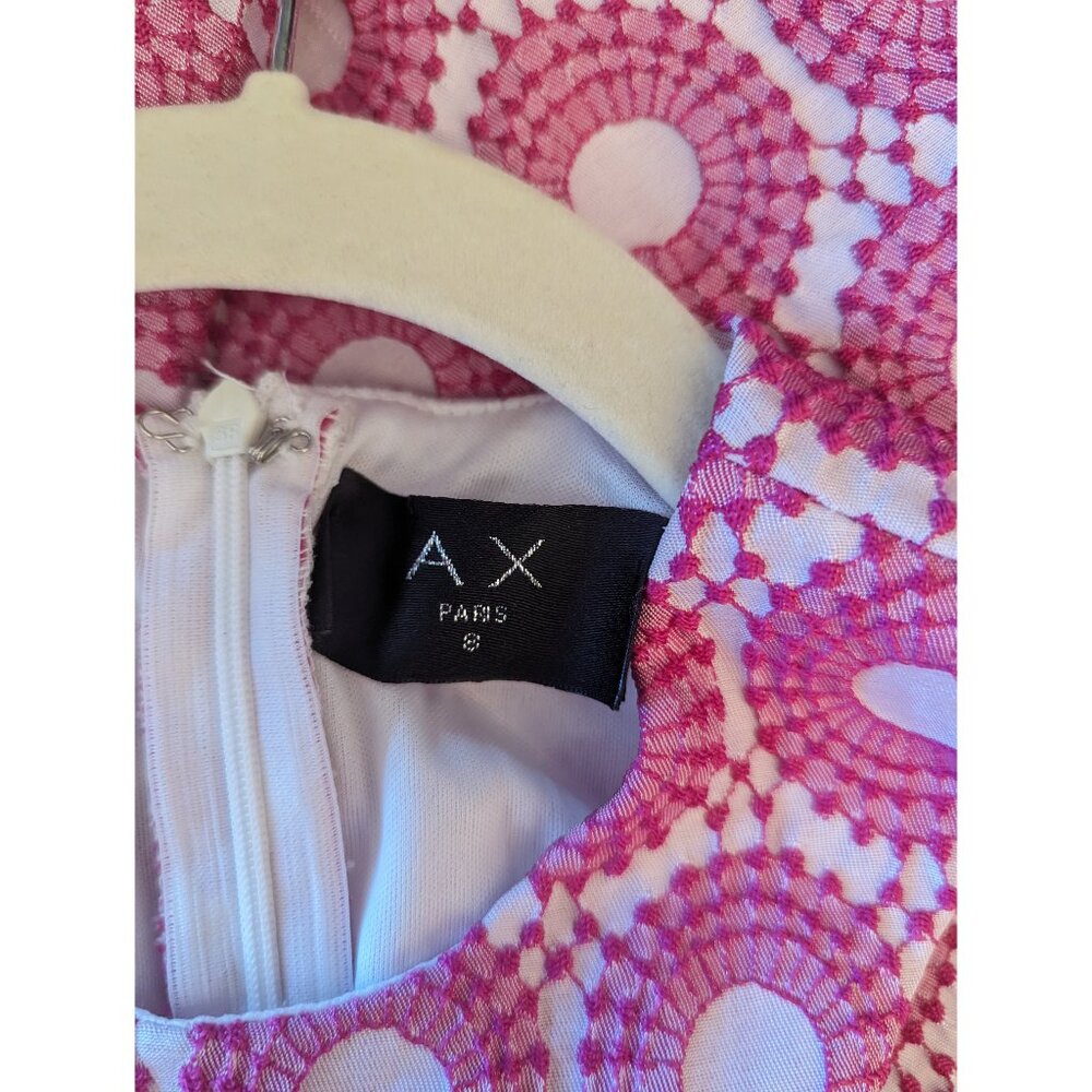 Sleeveless Pink Patterned Fit & Flare Dress - Picture 5 of 5